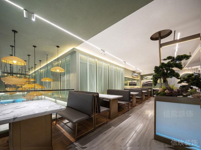 深圳石巖餐飲裝修設(shè)計(jì)公司案例 就餐區(qū)