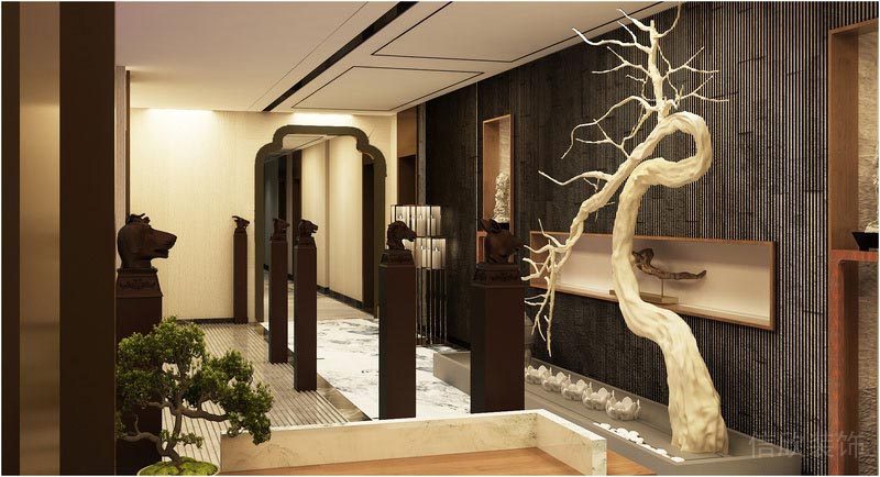 深圳寶安中式風(fēng)格餐飲店裝修圖園藝景觀效果圖 深圳寶安中式風(fēng)格餐飲店裝修圖園藝景觀效果圖