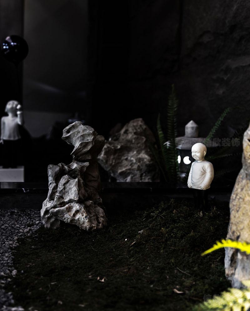 鹽田餐廳裝修設(shè)計效果圖園藝雕塑