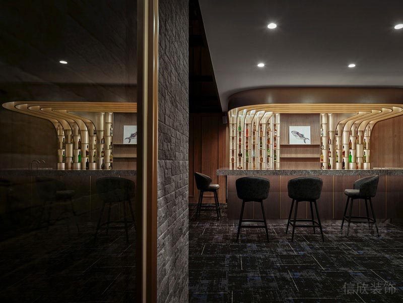 深圳南頭餐飲裝修設(shè)計公司案例吧臺