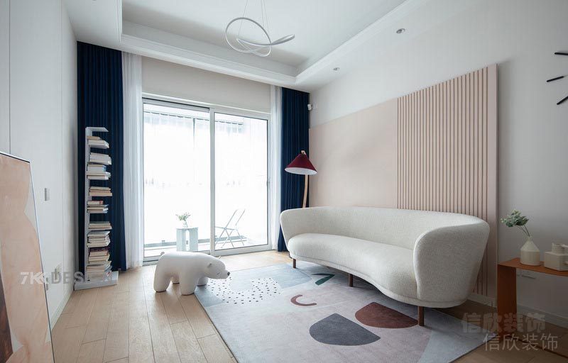 簡單的客廳裝修布藝小沙發(fā)