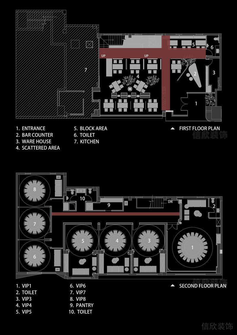 鹽田餐廳裝修設(shè)計效果圖平面布置圖
