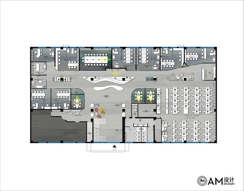 深圳龍崗辦公室裝修設(shè)計方案 一樓平面
