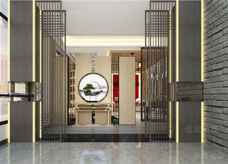 深圳福田新中式餐飲茶室裝修圖門(mén)廳 深圳福田新中式餐飲茶室裝修圖門(mén)廳