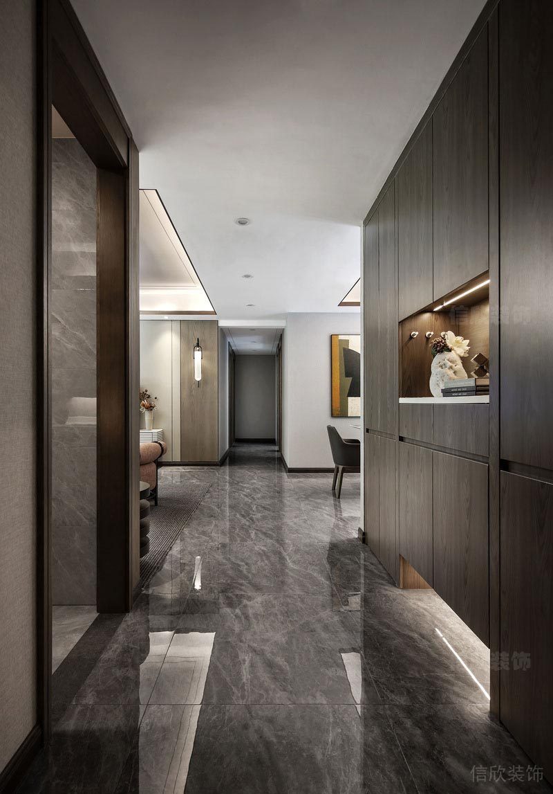 深圳石巖家庭新房全包裝修玄關(guān)