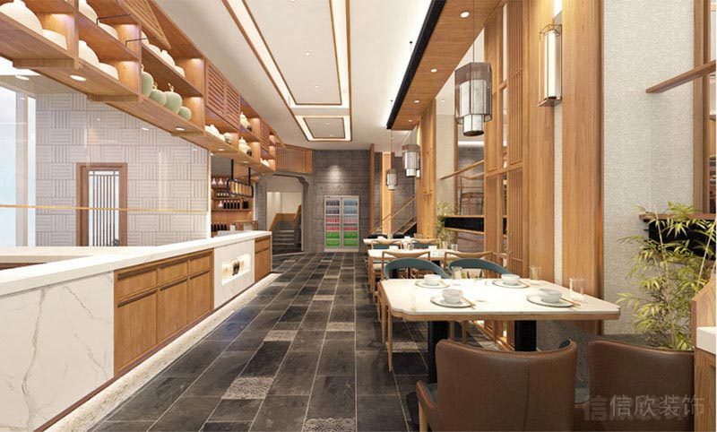 深圳福田餐飲飯館湯包裝修設(shè)計圖入口處