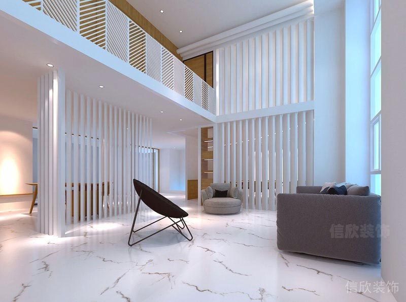 簡約辦公空間休息區(qū)設計圖