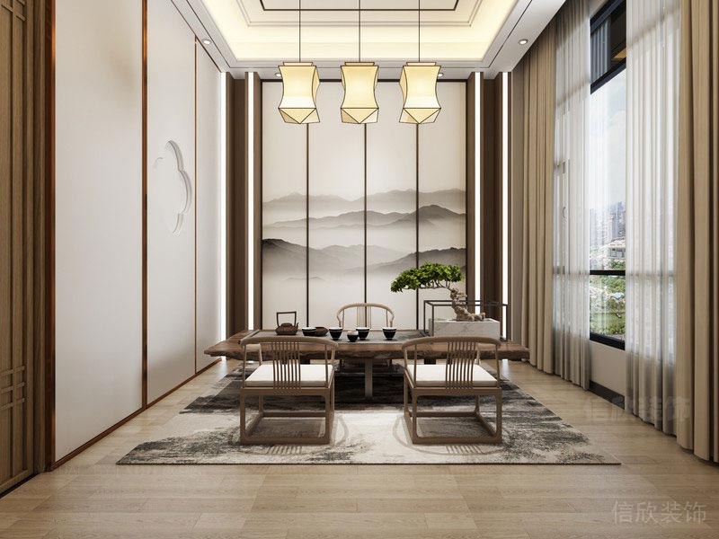 深圳福田新中式餐飲茶室裝修圖地面鋪設(shè) 深圳福田新中式餐飲茶室裝修圖地面鋪設(shè)