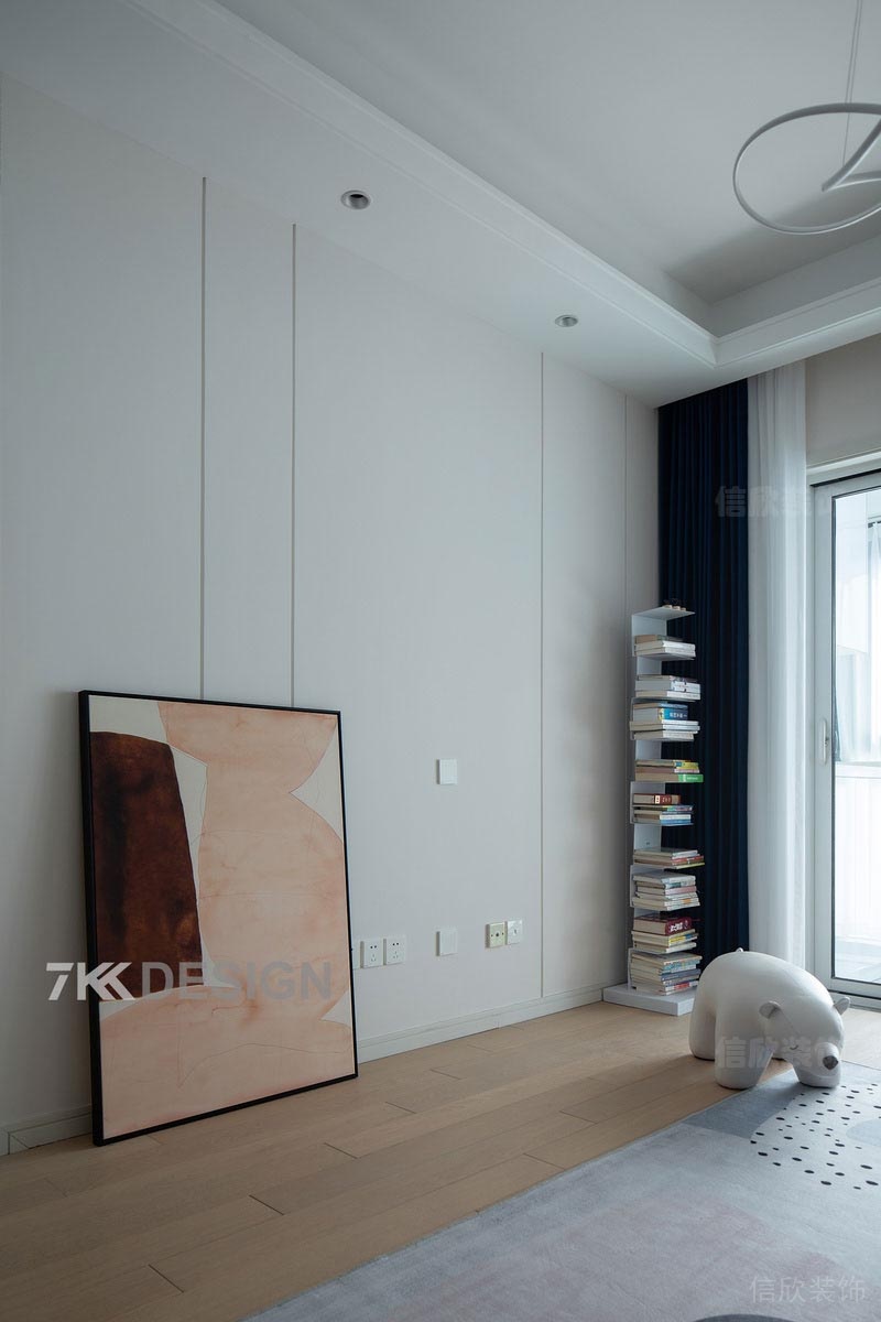 客廳墻面集成護(hù)墻板效果圖