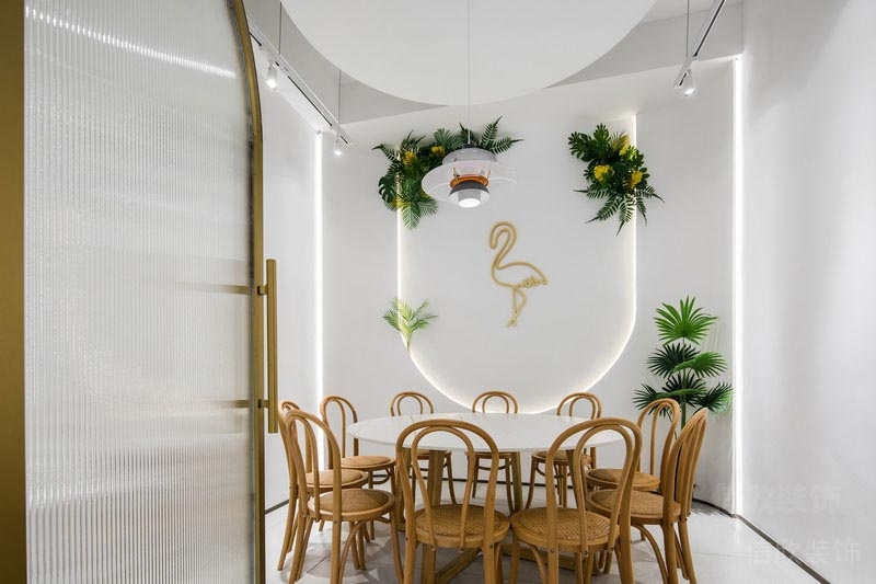 福田北歐風(fēng)格餐廳裝修火鍋店設(shè)計(jì)效果圖天花吊頂