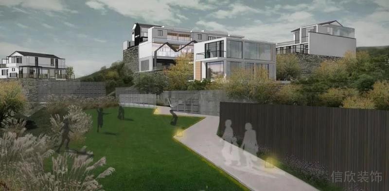 南山餐廳裝修設(shè)計(jì)效果圖外觀藝術(shù)綠植情景