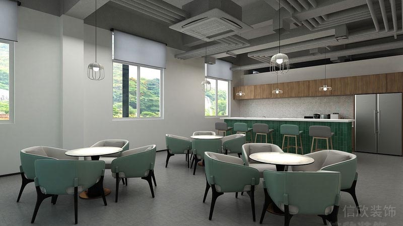 透明的玻璃隔斷不僅增加了采光，還延伸的空間感。