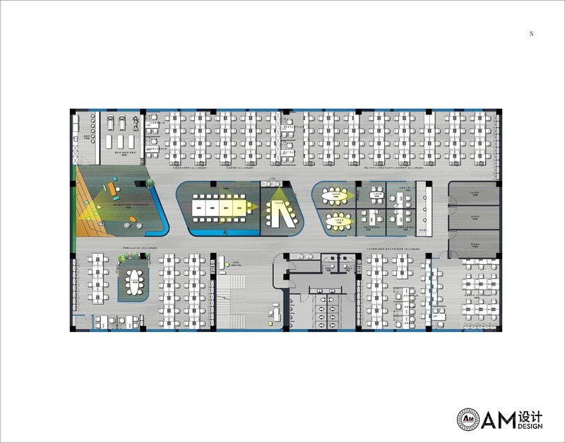 深圳龍崗辦公室裝修設(shè)計方案 二樓平面