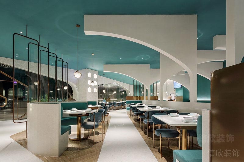 深圳福田餐飲店冷飲店裝修圖用餐區(qū)