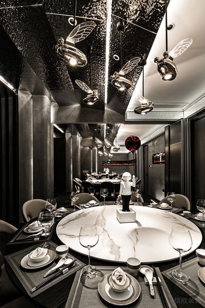 鹽田餐廳裝修設(shè)計效果圖天花吊頂