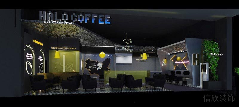深圳鹽田餐飲冷飲店裝修圖裝修設(shè)計(jì)效果圖