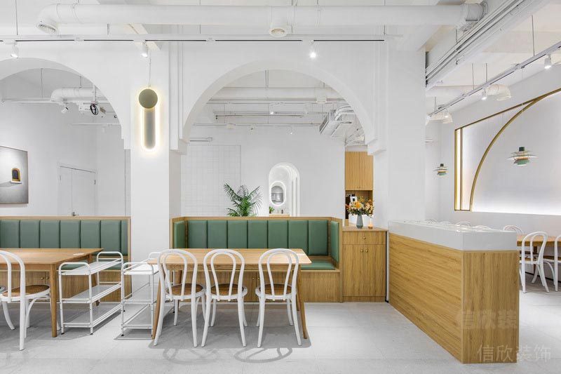 福田北歐風(fēng)格餐廳裝修火鍋店設(shè)計(jì)效果圖圓拱門洞