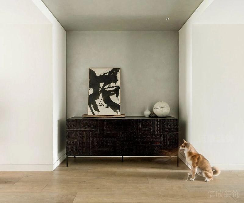 西麗新房裝修灰調(diào)玄關