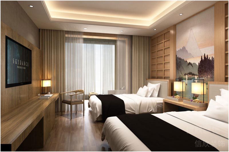 深圳寶安中式風(fēng)格餐飲店裝修圖雙人客房效果圖 深圳寶安中式風(fēng)格餐飲店裝修圖雙人客房效果圖