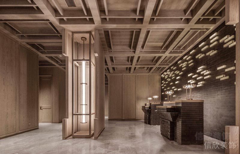 深圳福田餐飲飯館裝修設(shè)計(jì)圖前臺服務(wù)區(qū)