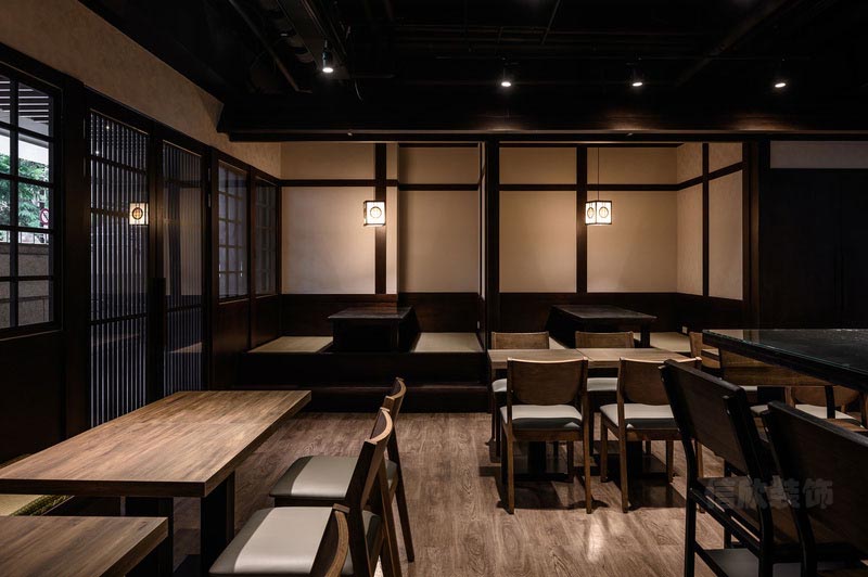 深圳南山日式風(fēng)格餐廳裝修用餐區(qū)