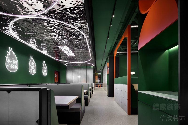 深圳南山區(qū)川味火鍋店裝修方案天花吊頂 深圳南山區(qū)川味火鍋店裝修方案天花吊頂