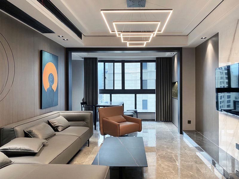 羅湖區(qū)招商中環(huán)現(xiàn)代風(fēng)格的家庭住宅舊房裝修案例 入戶 羅湖區(qū)招商中環(huán)現(xiàn)代風(fēng)格的家庭住宅舊房裝修案例 客廳