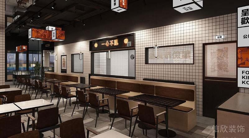 龍華餐飲店裝修墻邊卡座 龍華餐飲店裝修墻邊卡座