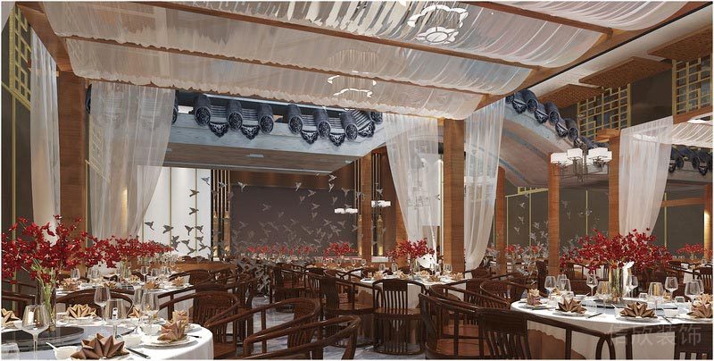 深圳寶安中式風(fēng)格餐飲店裝修圖婚宴廳酒席區(qū)效果圖 深圳寶安中式風(fēng)格餐飲店裝修圖婚宴廳酒席區(qū)效果圖