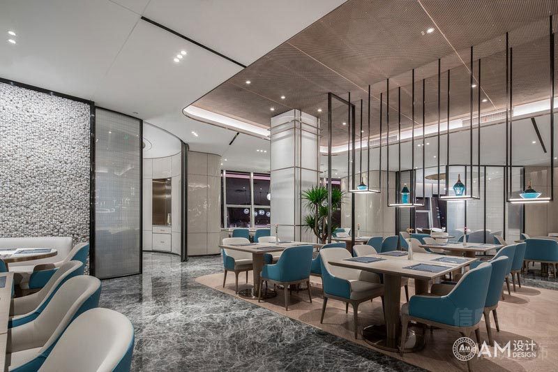 福田酒店餐廳裝修設(shè)計(jì)效果圖用餐區(qū)色調(diào)