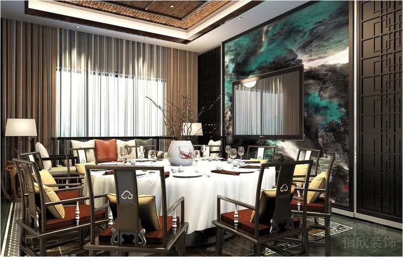 深圳寶安中式風(fēng)格餐飲店裝修圖包間效果圖 深圳寶安中式風(fēng)格餐飲店裝修圖包間效果圖