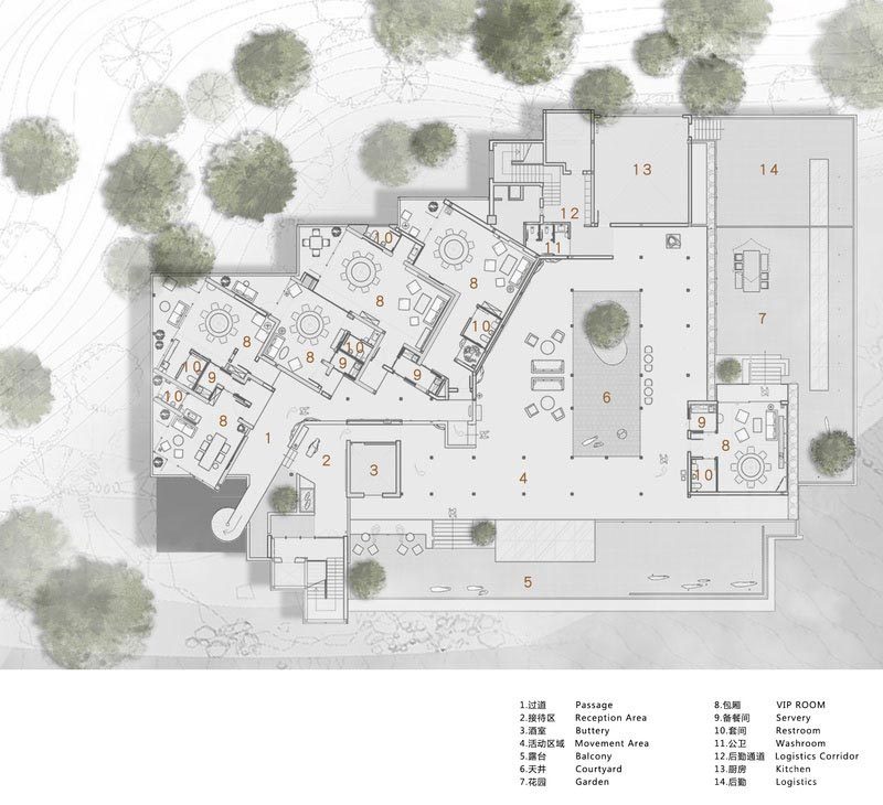 南山餐廳裝修設(shè)計效果圖平面布置圖