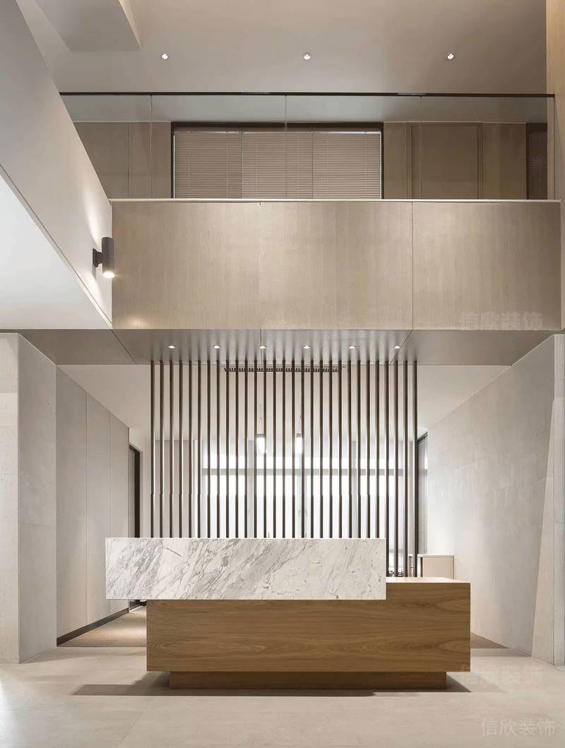 深圳龍華簡約的辦公室前臺(tái)裝修