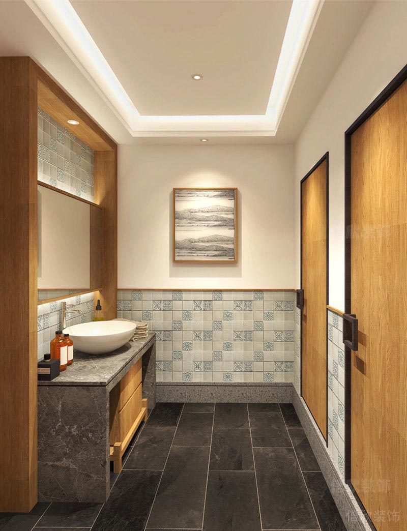 深圳福田餐飲飯館湯包裝修設(shè)計圖衛(wèi)生間