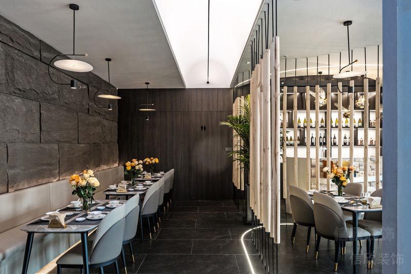 鹽田餐廳裝修設(shè)計效果圖用餐區(qū)