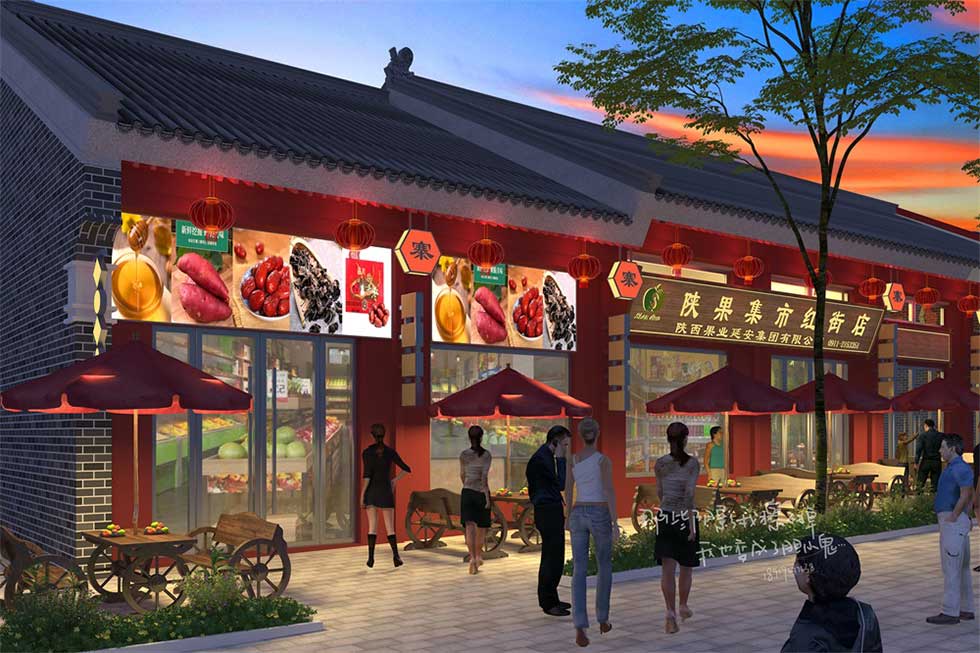 深圳寶安水果店門頭裝修設(shè)計(jì)