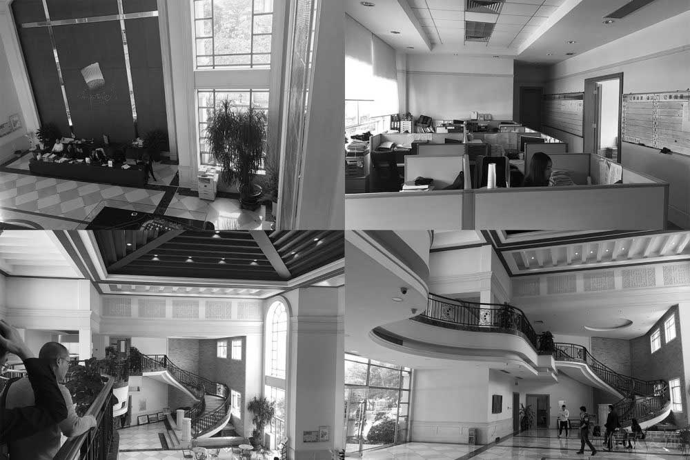 辦公室裝修設計現(xiàn)代簡約風樓層黑白色調(diào)設計效果