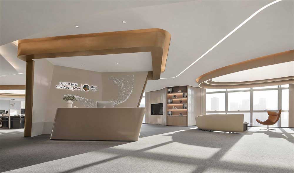 深圳寶安區(qū)現(xiàn)代風格高級辦公室設計裝修-前臺 深圳寶安區(qū)現(xiàn)代風格高級辦公室設計裝修-前臺