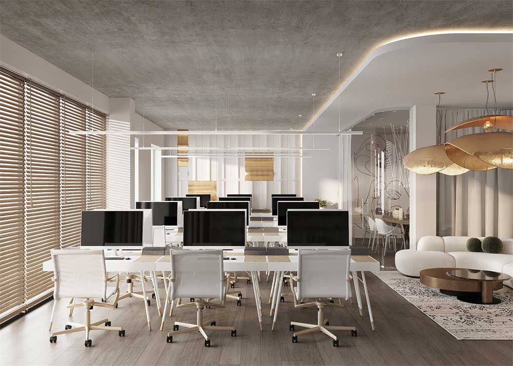 深圳羅湖500平方簡約風(fēng)格辦公室裝修辦公區(qū)天花 深圳羅湖500平方簡約風(fēng)格辦公室裝修辦公區(qū)天花