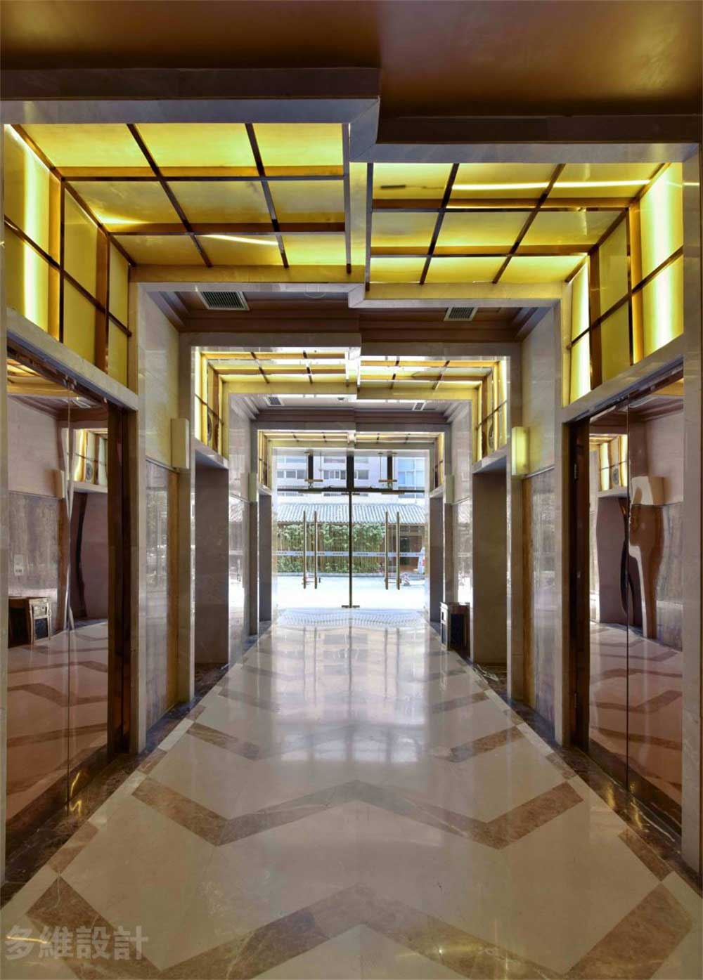 深圳寶安1000平方輕奢風格公司大堂裝修電梯廳過道 深圳寶安1000平方輕奢風格公司大堂裝修電梯廳過道