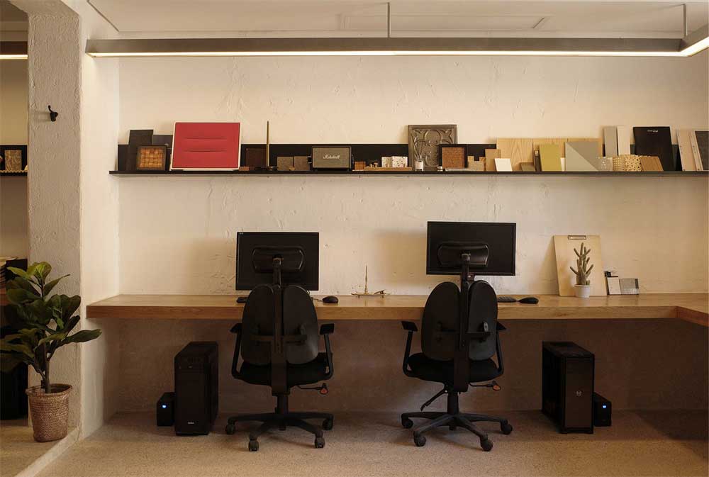 深圳南山區(qū)的古典風(fēng)味辦公工作室設(shè)計裝修——辦公區(qū)