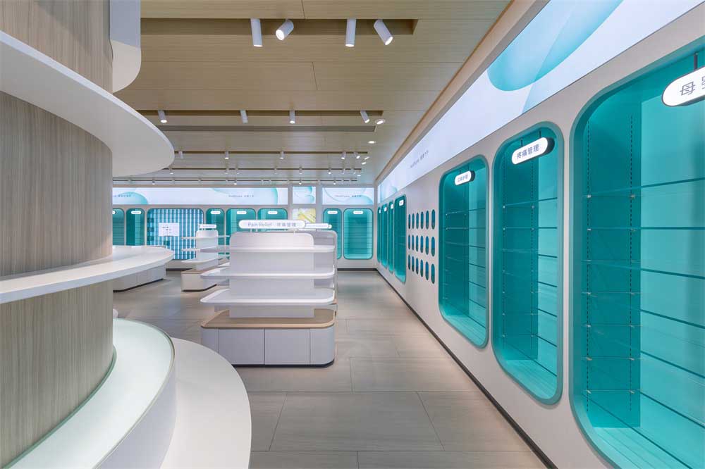 深圳龍華區(qū)PureH2B津梁生活實體店鋪設計裝修-展示柜