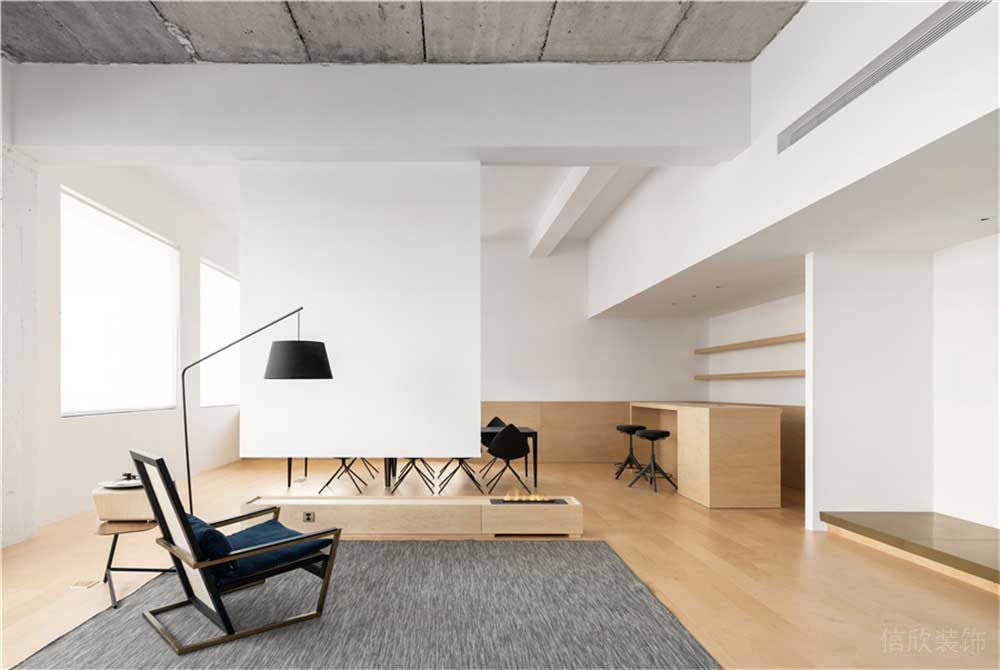 實(shí)木地板裝修工業(yè)風(fēng)設(shè)計(jì)圖鏤空墻體隔斷效果圖