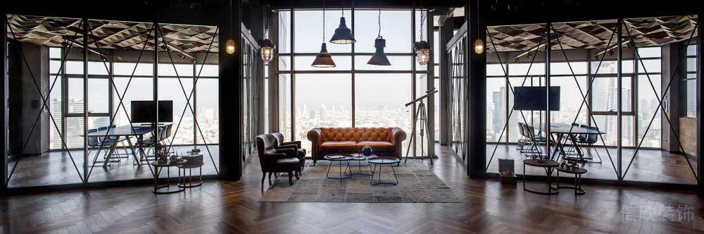 深圳輕奢風(fēng)復(fù)古深色自然木質(zhì)肌理理創(chuàng)意金屬玻璃會(huì)議室裝修