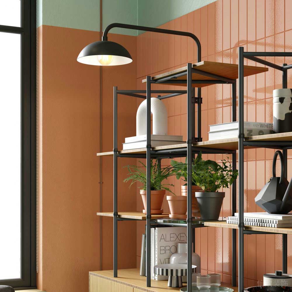 橙色瓷磚形象墻裝修設(shè)計