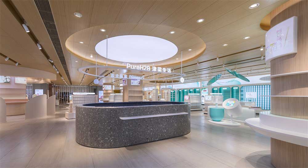 深圳龍華區(qū)PureH2B津梁生活實體店鋪設計裝修-吧臺