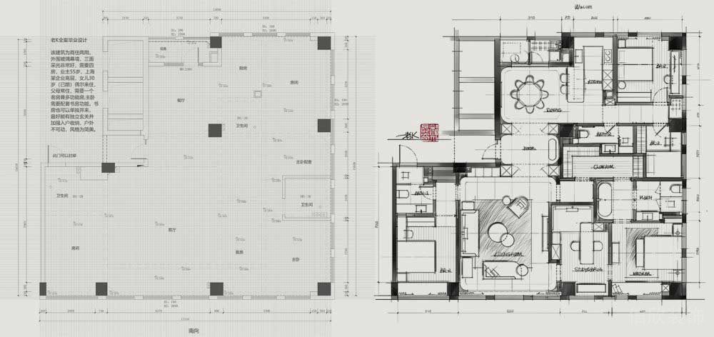 平面設(shè)計(jì)效果圖草稿全屋定制