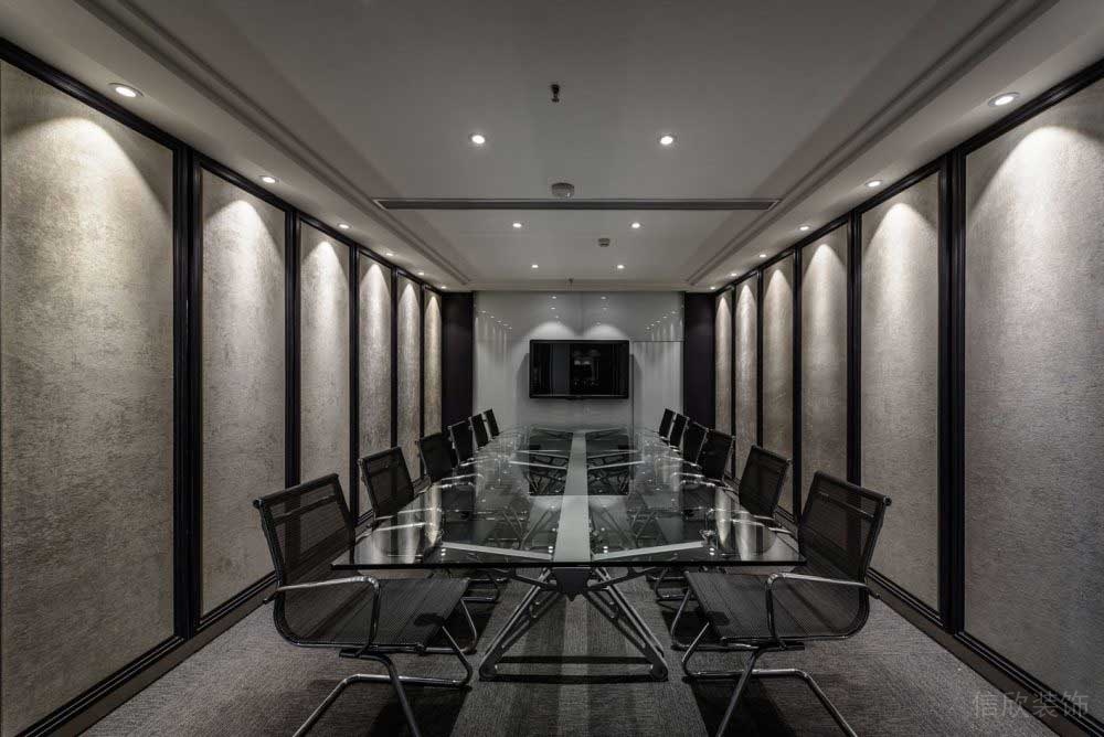 玻璃會(huì)議室簡(jiǎn)約風(fēng)辦公室裝修效果灰色調(diào)商務(wù)風(fēng)設(shè)計(jì)圖