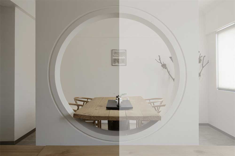 深圳龍華100平方新中式風(fēng)格辦公室裝修茶室藝術(shù)隔斷 深圳龍華100平方新中式風(fēng)格辦公室裝修茶室藝術(shù)隔斷