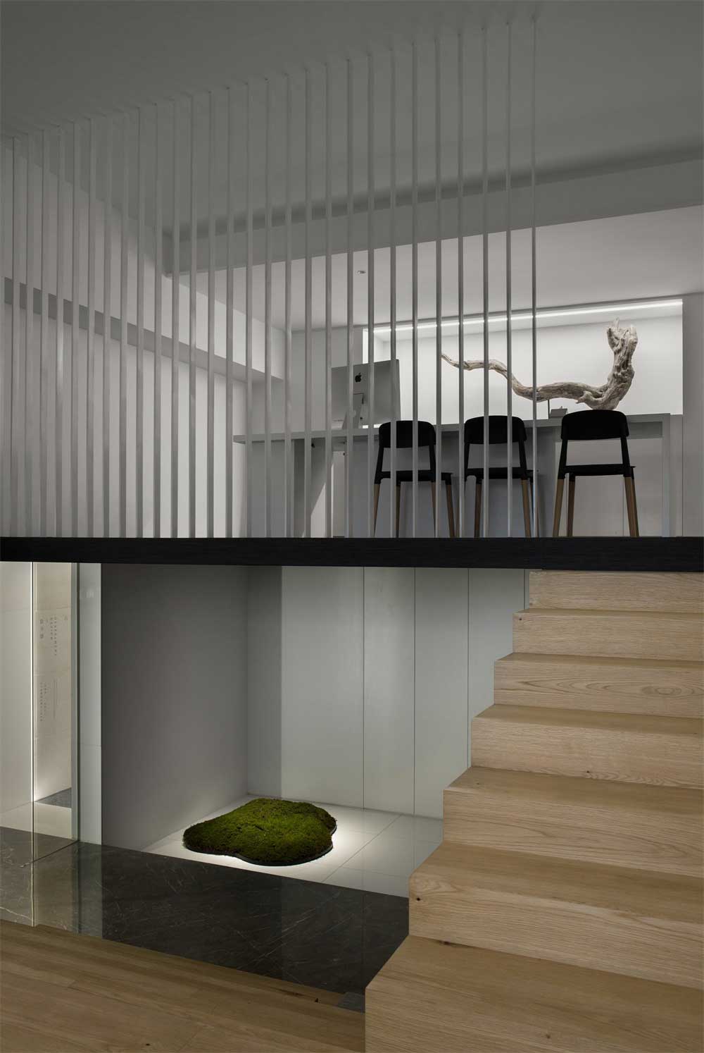 深圳市南山1000平新中式設(shè)計(jì)機(jī)構(gòu)裝修樓梯